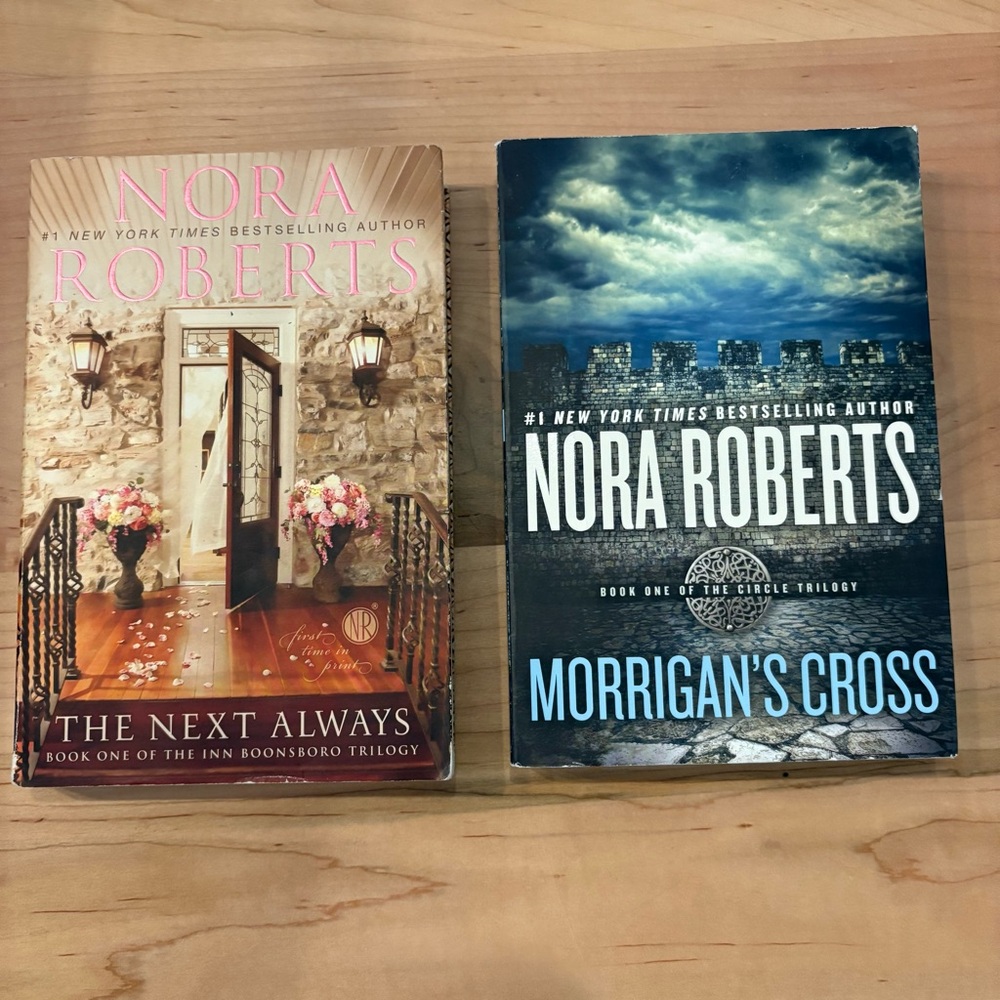 Nora Roberts Paperback Lot The Next Always & Morrigan’s Cross Novels, Good Reads